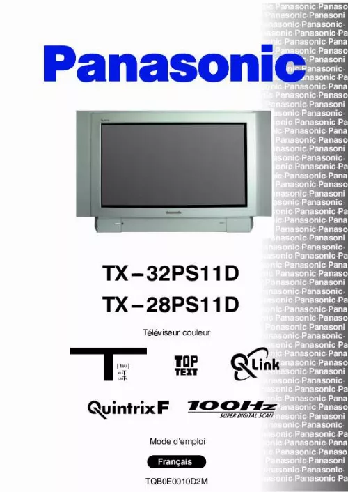 Mode d'emploi PANASONIC TX-28PS11D