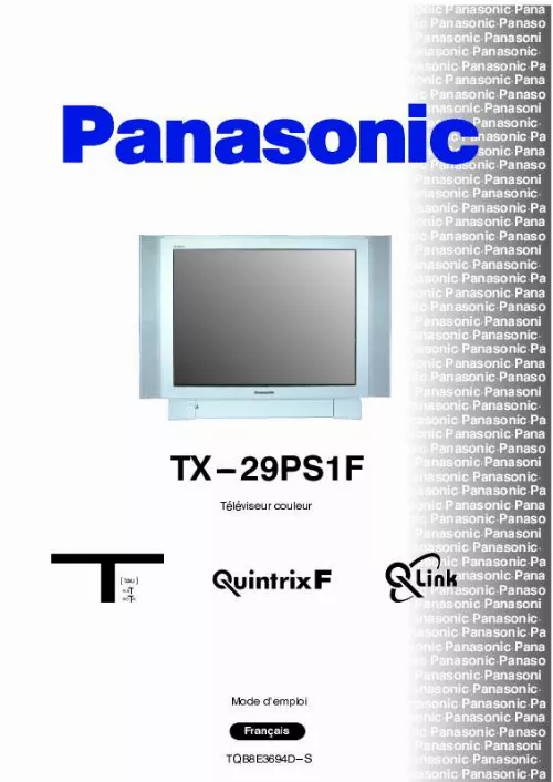 Mode d'emploi PANASONIC TX-29PS1F