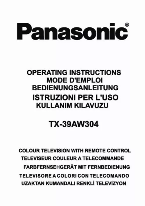 Mode d'emploi PANASONIC TX-39AW304