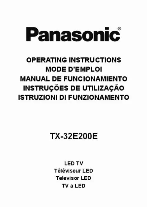 Mode d'emploi PANASONIC TX43E200E