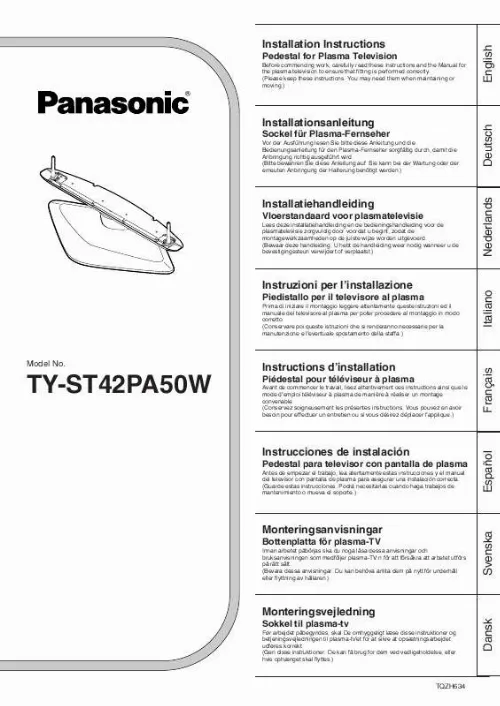 Mode d'emploi PANASONIC TY-ST42PA50W