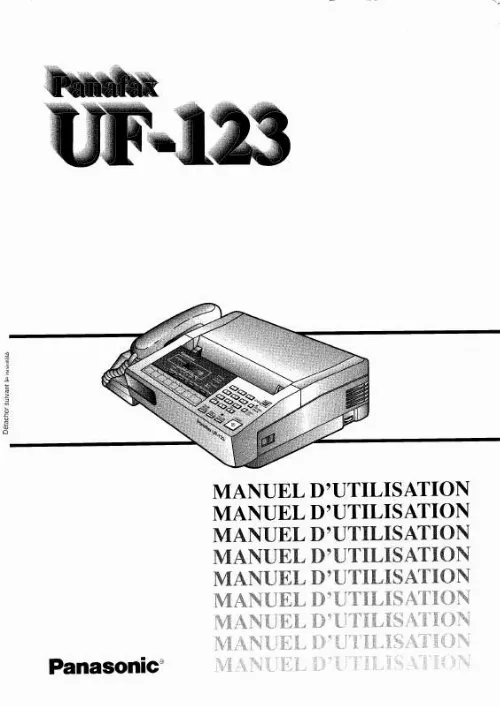 Mode d'emploi PANASONIC UF-123