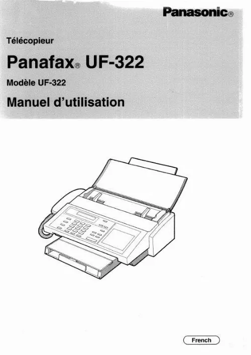 Mode d'emploi PANASONIC UF-322