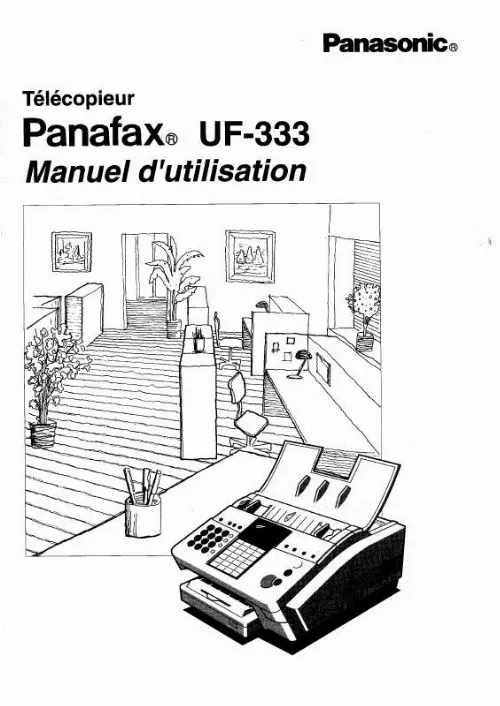 Mode d'emploi PANASONIC UF-333
