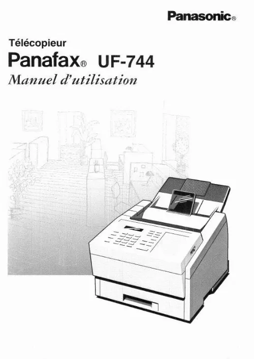 Mode d'emploi PANASONIC UF-744