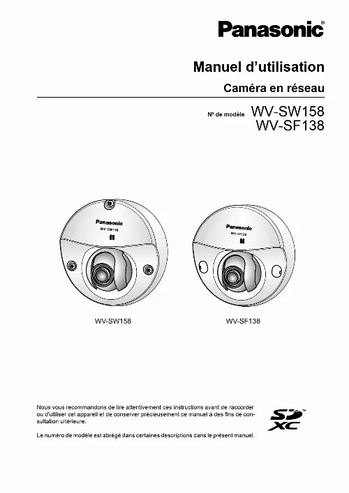 Mode d'emploi PANASONIC WV-SF539E