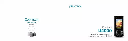 Mode d'emploi PANTECH U4000