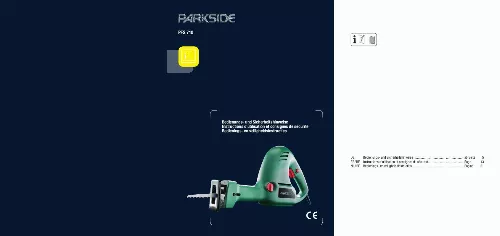 Mode d'emploi PARKSIDE KH 3136 SABRE SAW