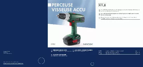 Mode d'emploi PARKSIDE KH 3188 2 SPEED CORDLESS DRILL