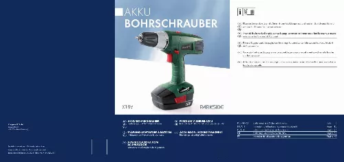 Mode d'emploi PARKSIDE KH 3188 BATTERY OPERATED DRILL