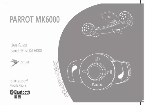 Mode d'emploi PARROT MK6000