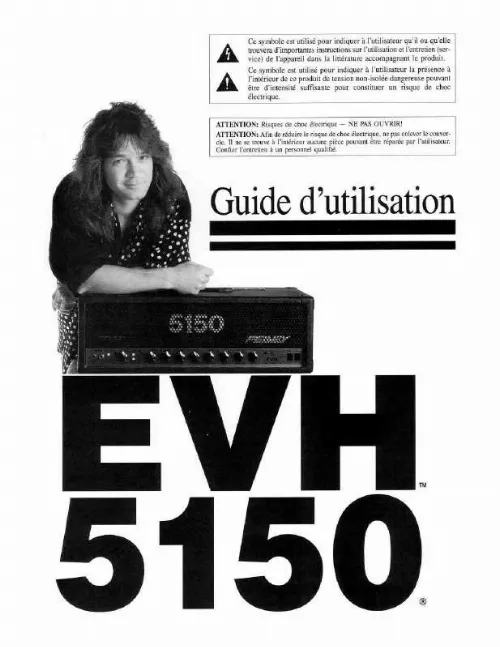 Mode d'emploi PEAVEY EVH 5150