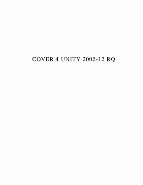 Mode d'emploi PEAVEY UNITY 2002-12 RQ