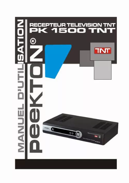 Mode d'emploi PEEKTON PK 1500 TNT