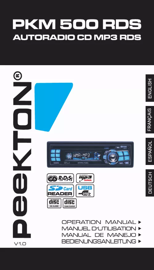 Mode d'emploi PEEKTON PKM 500