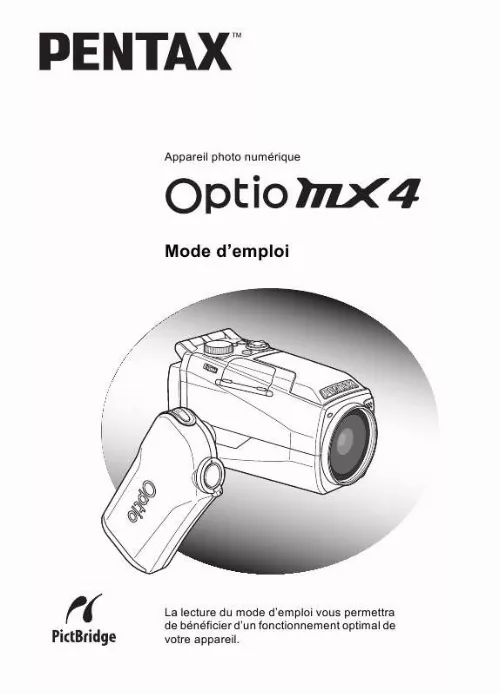 Mode d'emploi PENTAX OPTIO MX4