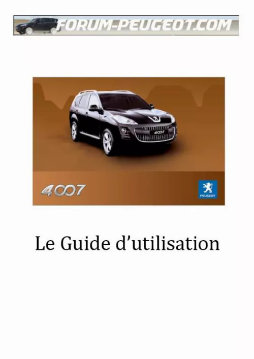 Mode d'emploi PEUGEOT 4007