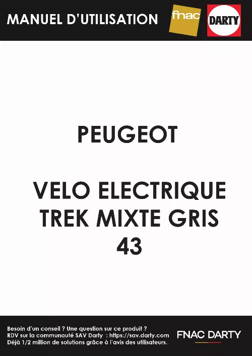 Mode d'emploi PEUGEOT TREKKING MIXTE