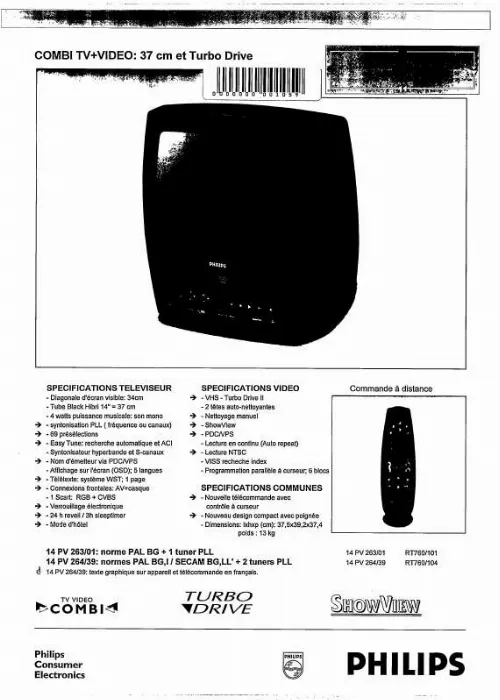 Mode d'emploi PHILIPS 14PV263