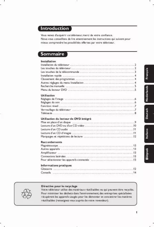 Mode d'emploi PHILIPS 15PT6807-01D