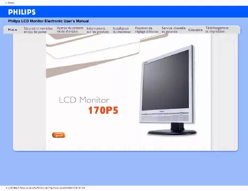 Mode d'emploi PHILIPS 170P5EB-27B