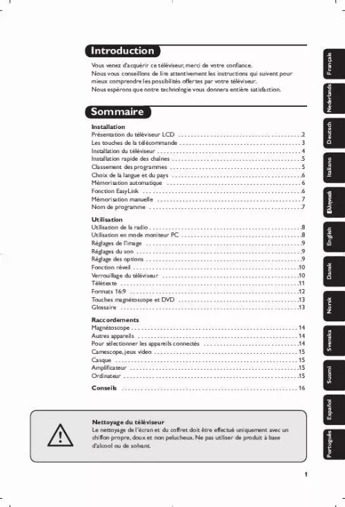 Mode d'emploi PHILIPS 17PF9945