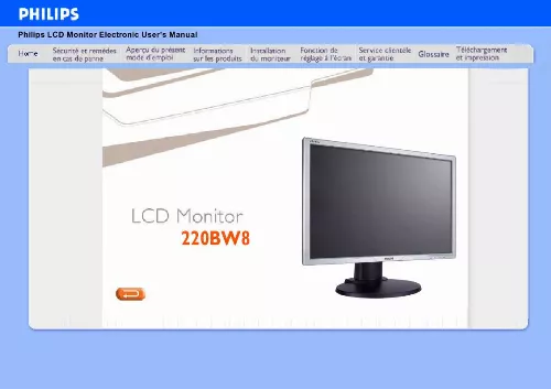 Mode d'emploi PHILIPS 220BW8EB