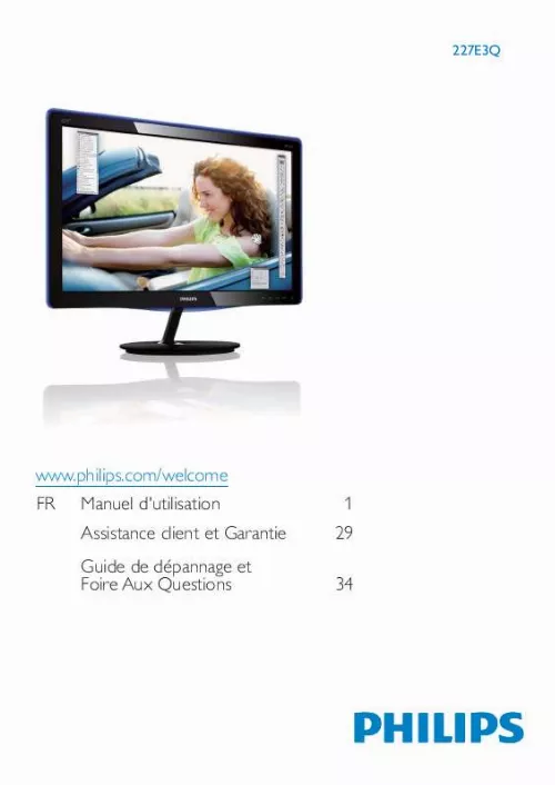 Mode d'emploi PHILIPS 227E3QPHSU