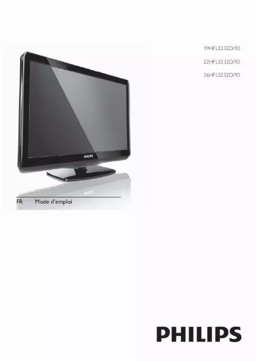 Mode d'emploi PHILIPS 22HFL3232D