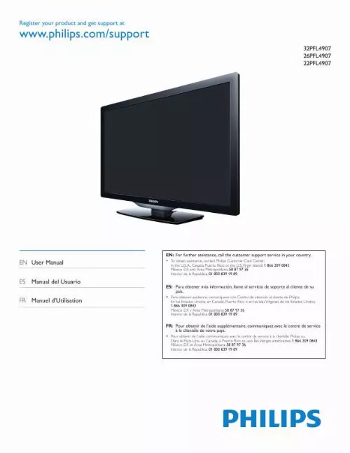 Mode d'emploi PHILIPS 22PFL4907