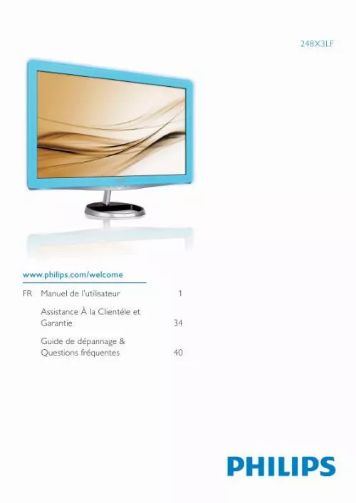 Mode d'emploi PHILIPS 248X3LFHSB/00