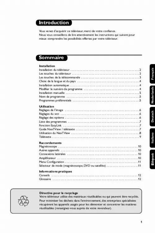 Mode d'emploi PHILIPS 25PT7106/58R