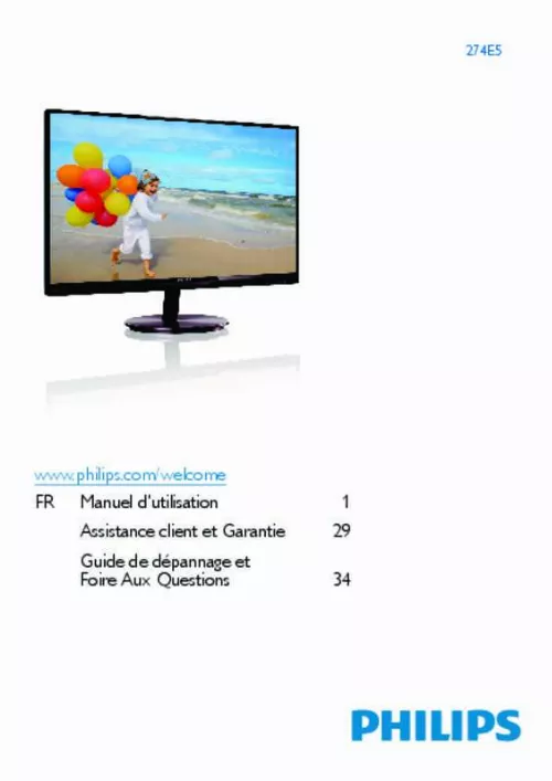 Mode d'emploi PHILIPS 274E5QHAB