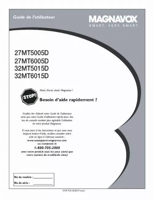 Mode d'emploi PHILIPS 32MT5015D-37B