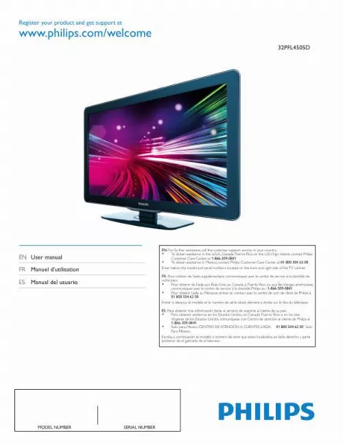 Mode d'emploi PHILIPS 32PFL4505D