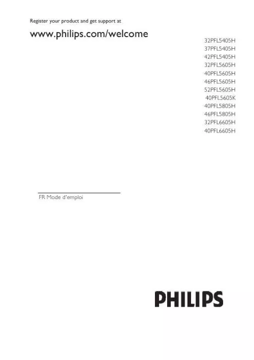 Mode d'emploi PHILIPS 40PFL5605H