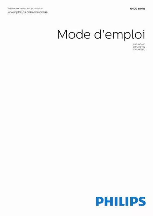 Mode d'emploi PHILIPS 40PUH6400