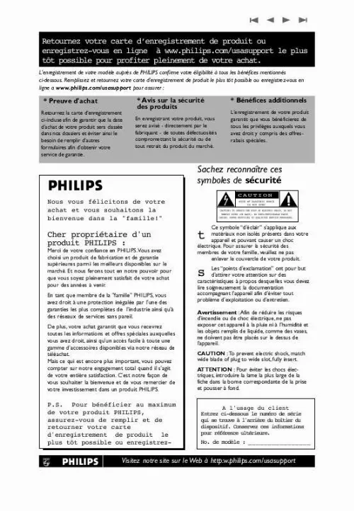 Mode d'emploi PHILIPS 42PF9831D-37B