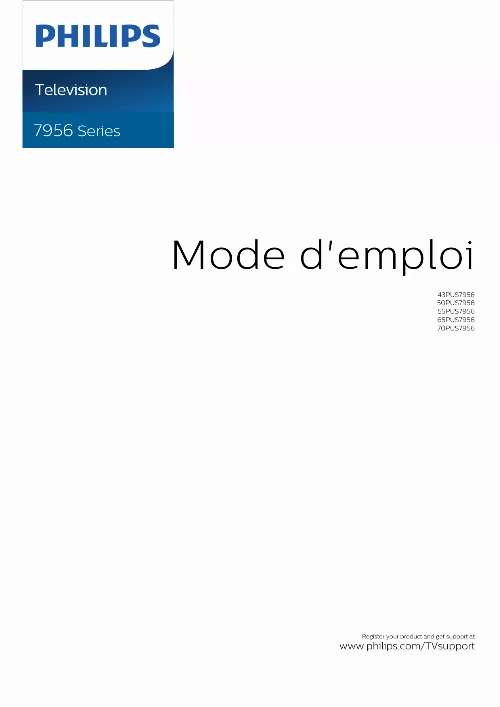 Mode d'emploi PHILIPS 43PUS7956