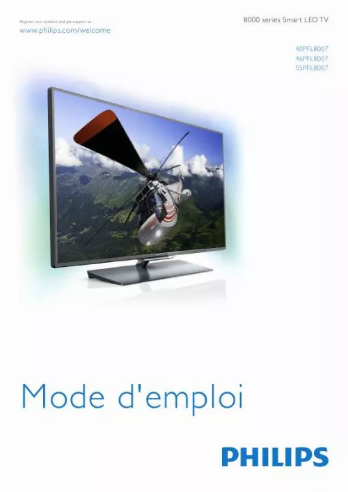 Mode d'emploi PHILIPS 46PFL8007T