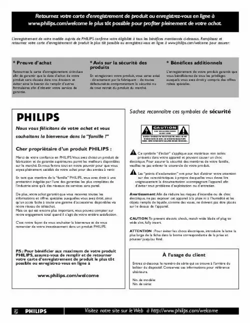 Mode d'emploi PHILIPS 47PFL7422D