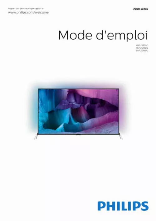 Mode d'emploi PHILIPS 65PUS7600