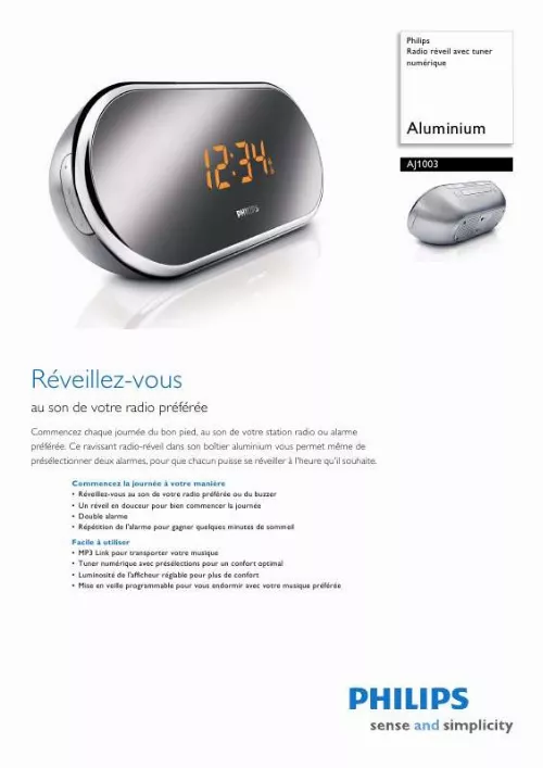 Mode d'emploi PHILIPS AJ1003