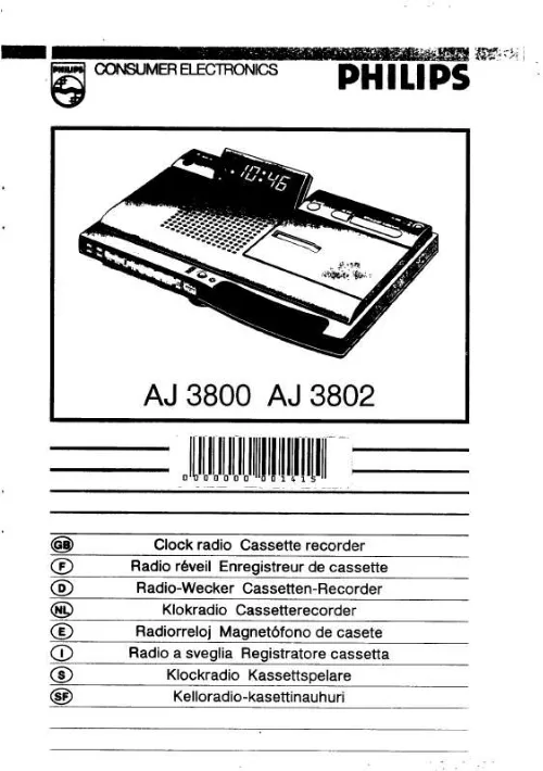 Mode d'emploi PHILIPS AJ3800