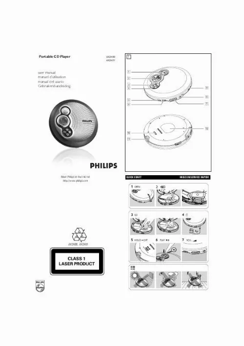 Mode d'emploi PHILIPS AX2400