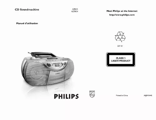 Mode d'emploi PHILIPS AZ101-00C