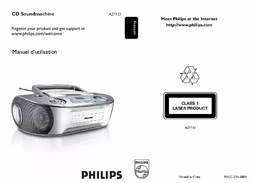 Mode d'emploi PHILIPS AZ1133/12