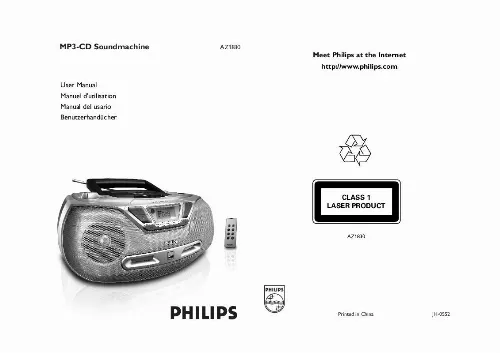 Mode d'emploi PHILIPS AZ1830