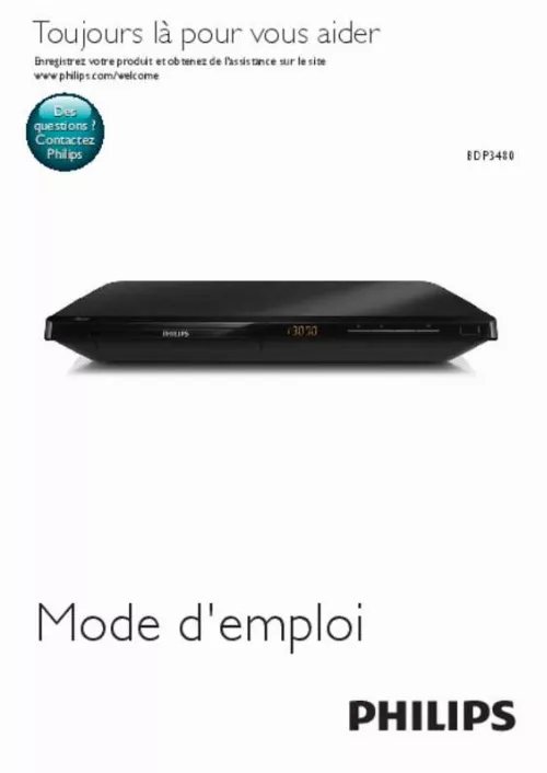 Mode d'emploi PHILIPS BDP 3480