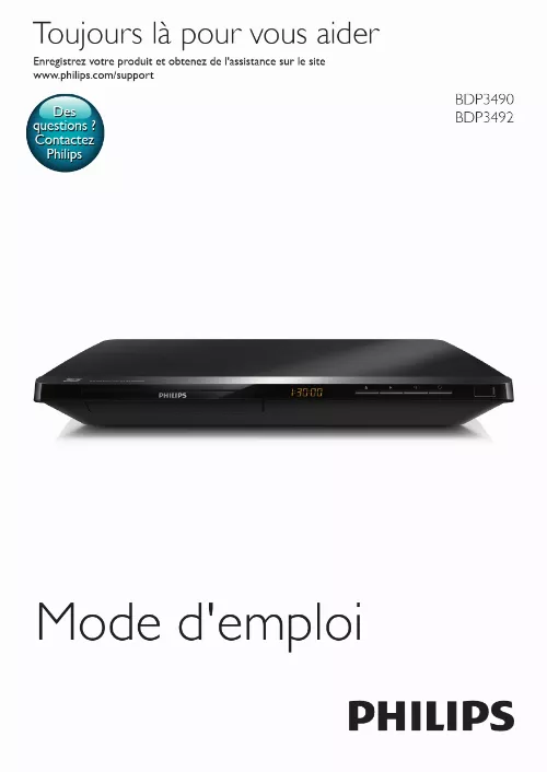 Mode d'emploi PHILIPS BDP3490